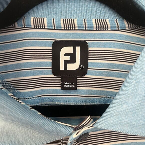 Footjoy Men's XL FJ Golf Polo Short Sleeve Shirts Lot Of 2 Blue & Gray - Picture 11 of 16